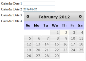 JQuery DatePicker Widget Example 