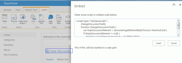 SharePoint Popup to Add Custom JavaScript