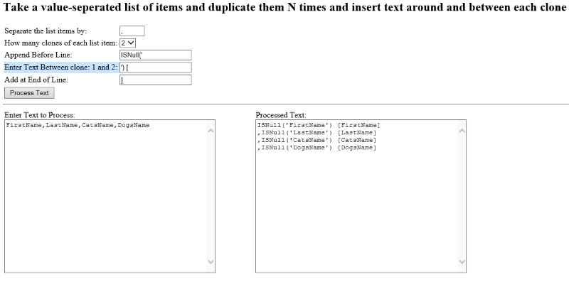 JavaScript Helper Tool to Automatically Duplicate Elements in a List ...