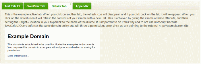 JQuery Tabs with Refresh Icon