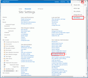 SharePoint Site Settings